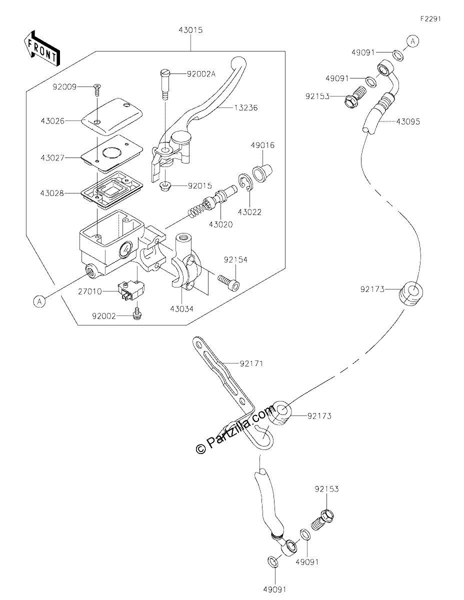 Diagrama de FRONT MASTER CYLINDER