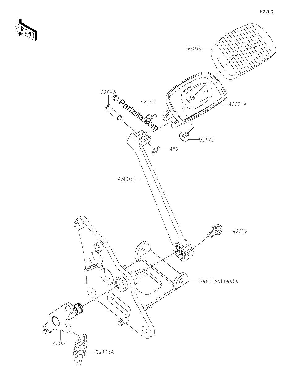 Diagrama de BRAKE PEDAL TORQUE LINK