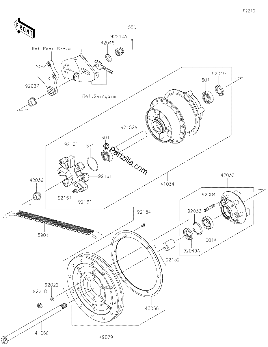 Diagrama de REAR WHEEL CHAIN