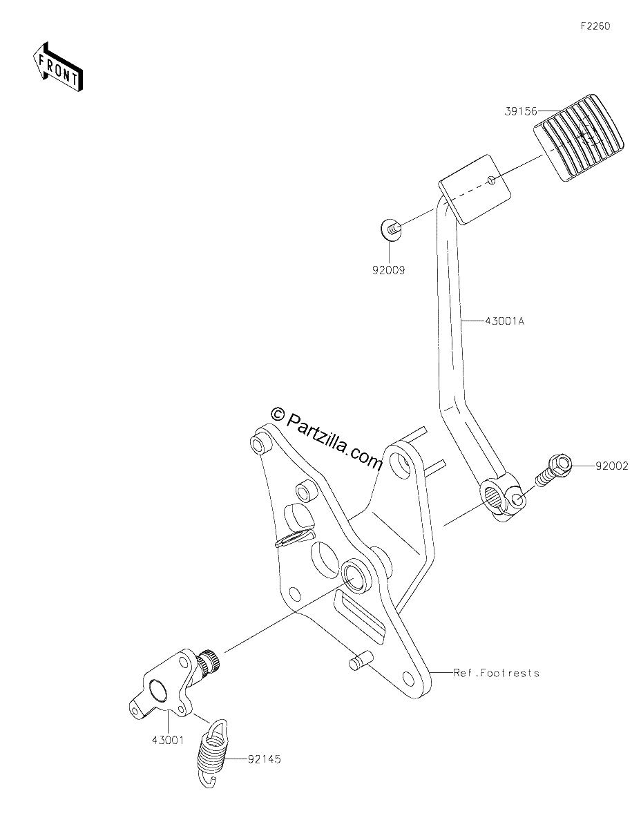 Diagrama de BRAKE PEDAL TORQUE LINK