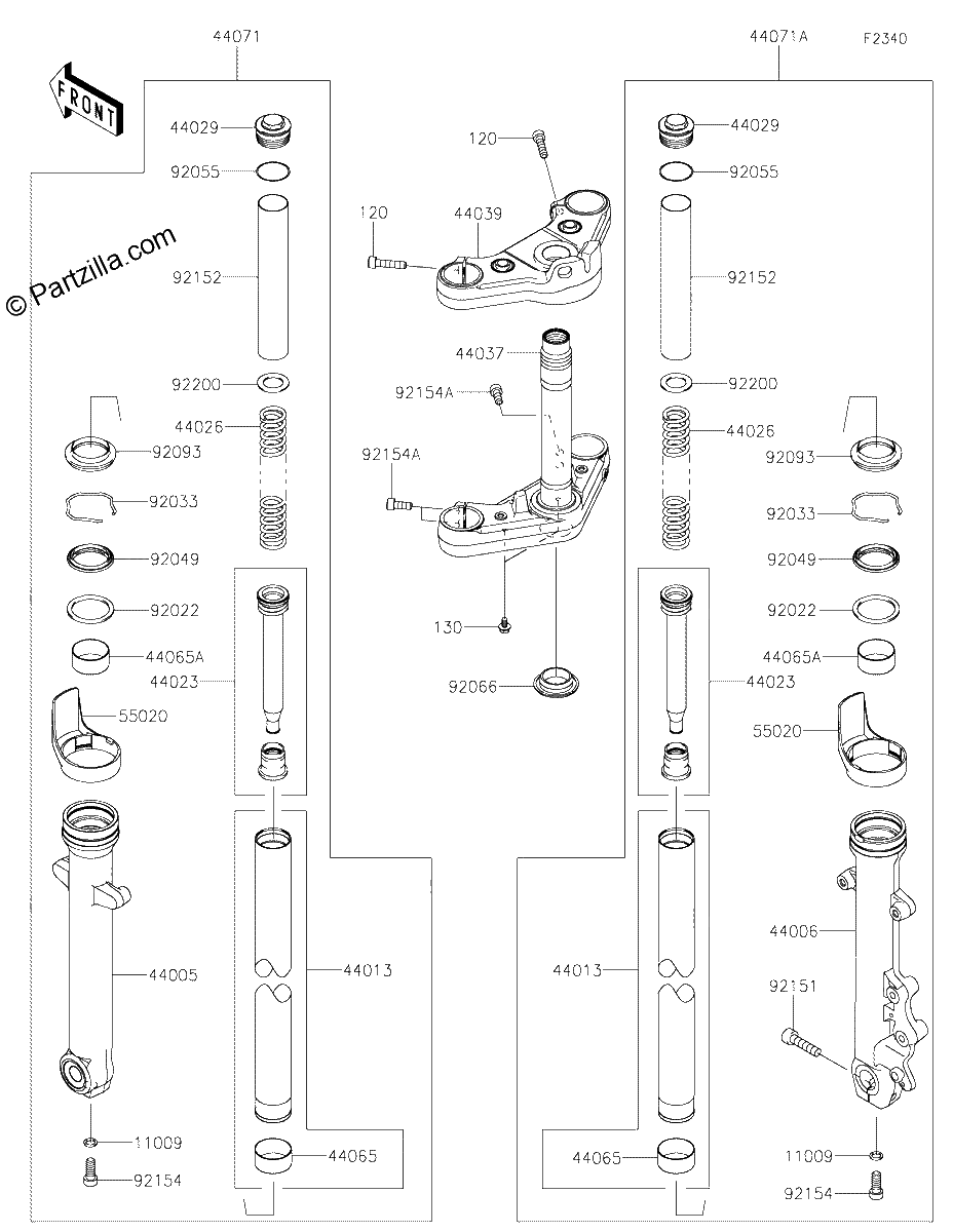 Diagrama de FRONT FORK