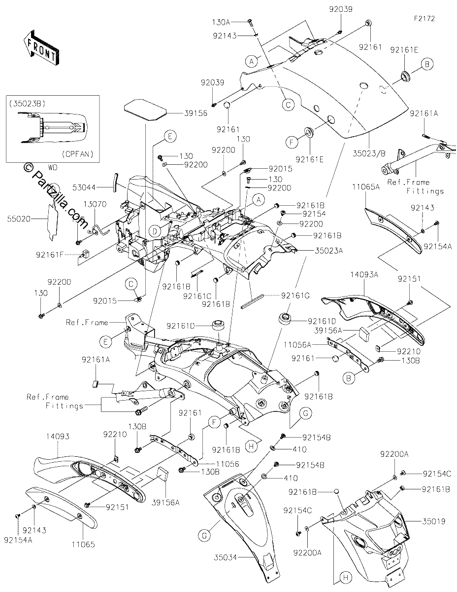 Diagrama de REAR FENDER S