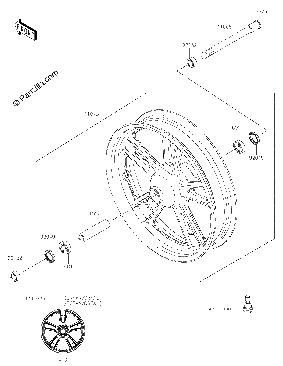 Diagrama de FRONT WHEEL