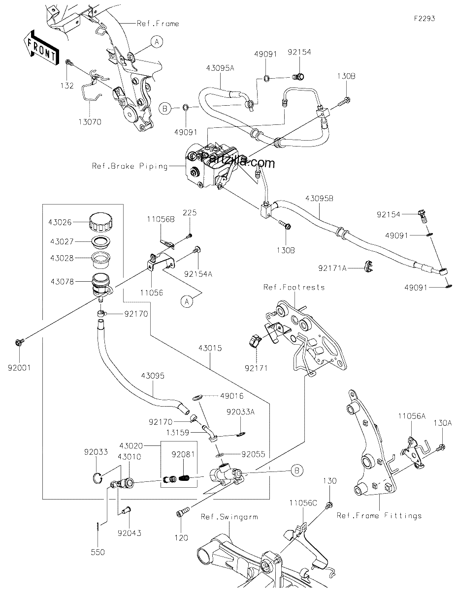 Diagrama de REAR MASTER CYLINDER