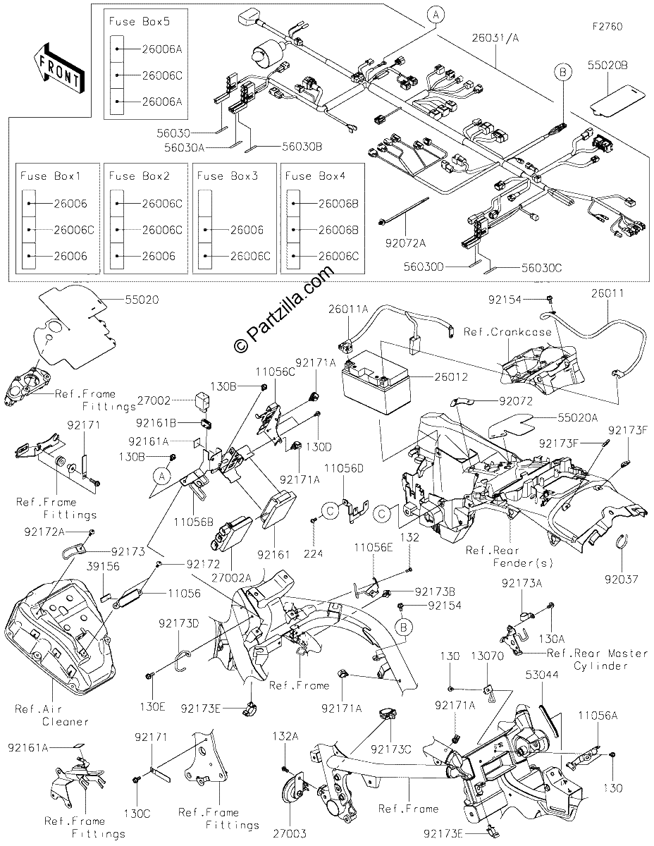 Diagrama de CHASSIS ELECTRICAL EQUIPMENT