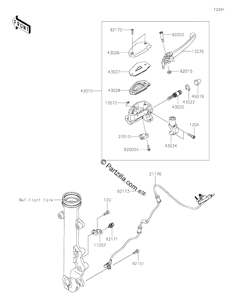 Diagrama de FRONT MASTER CYLINDER