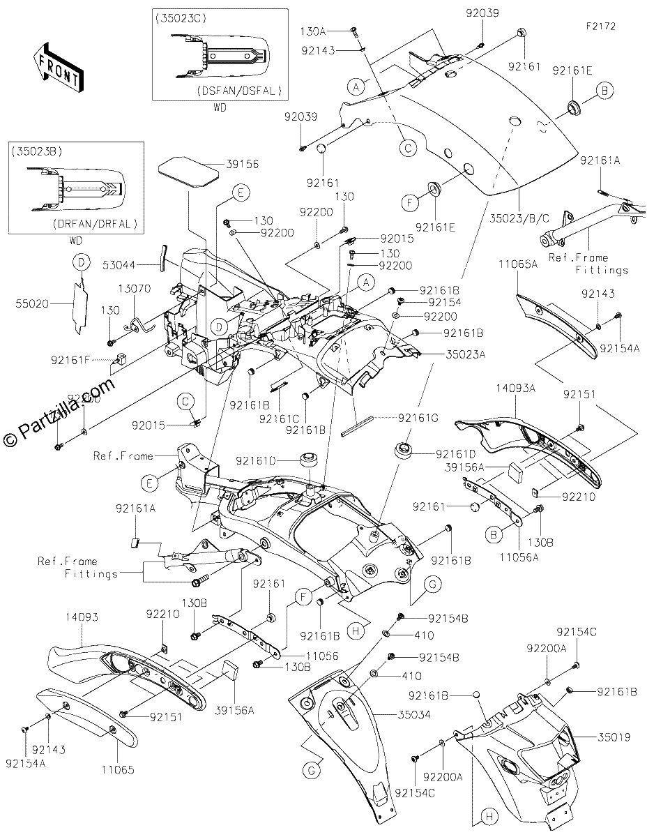 Diagrama de REAR FENDER S