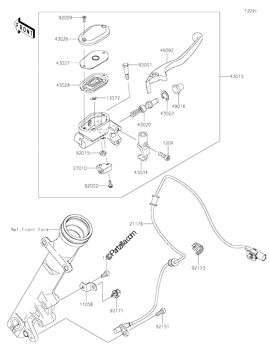 Diagrama de FRONT MASTER CYLINDER