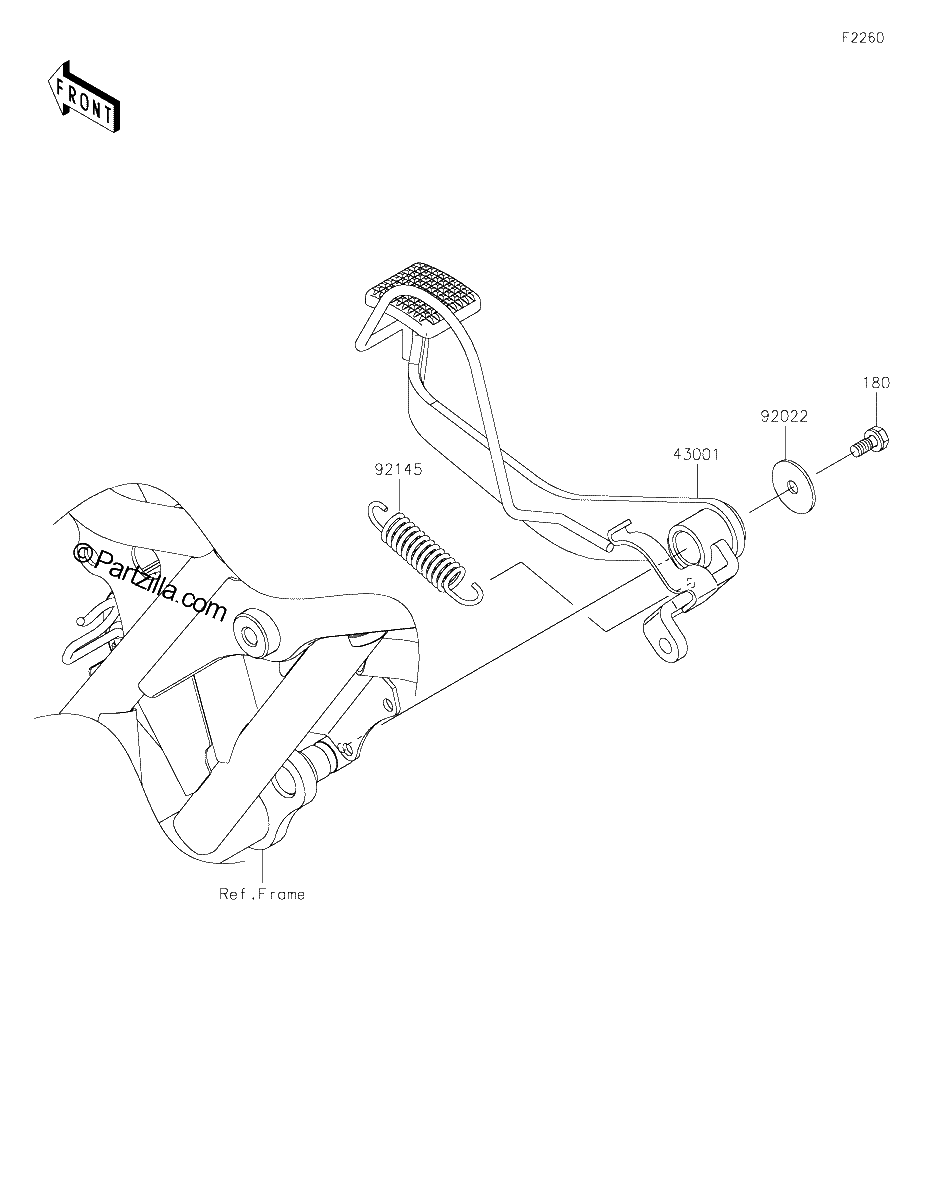 Diagrama de BRAKE PEDAL TORQUE LINK