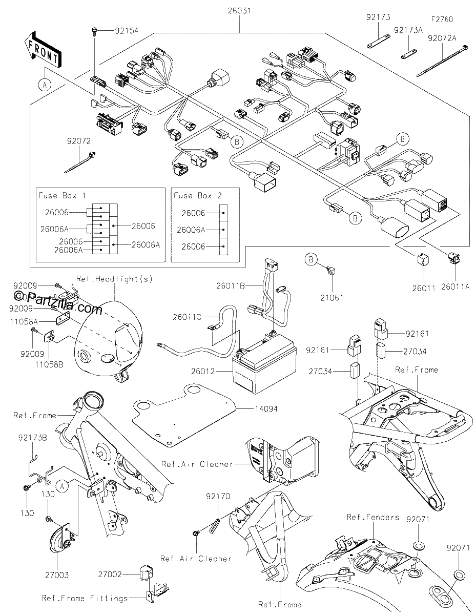 Diagrama de CHASSIS ELECTRICAL EQUIPMENT