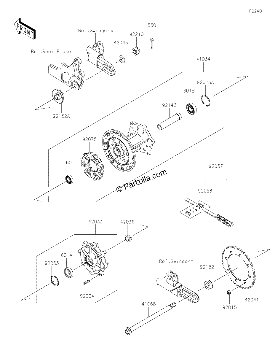Diagrama de REAR WHEEL CHAIN