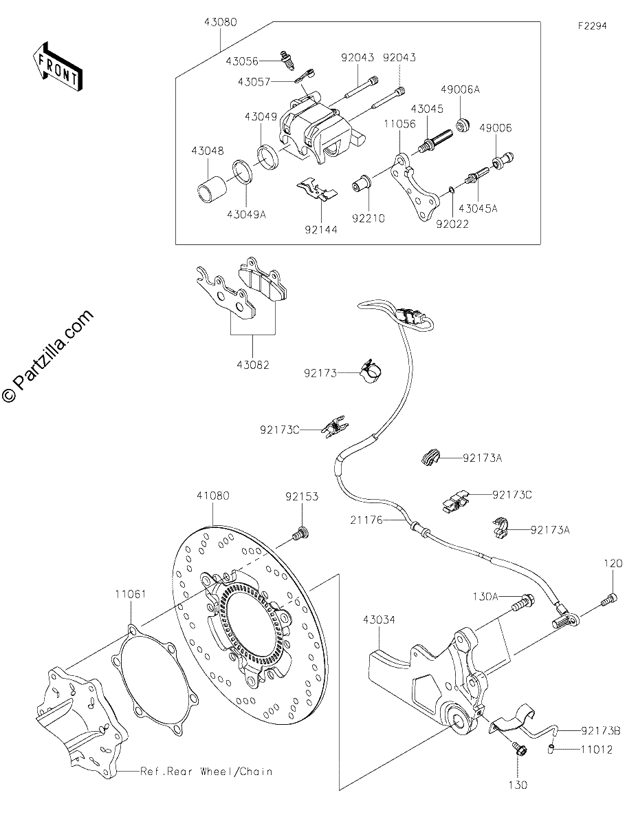 Diagrama de REAR BRAKE