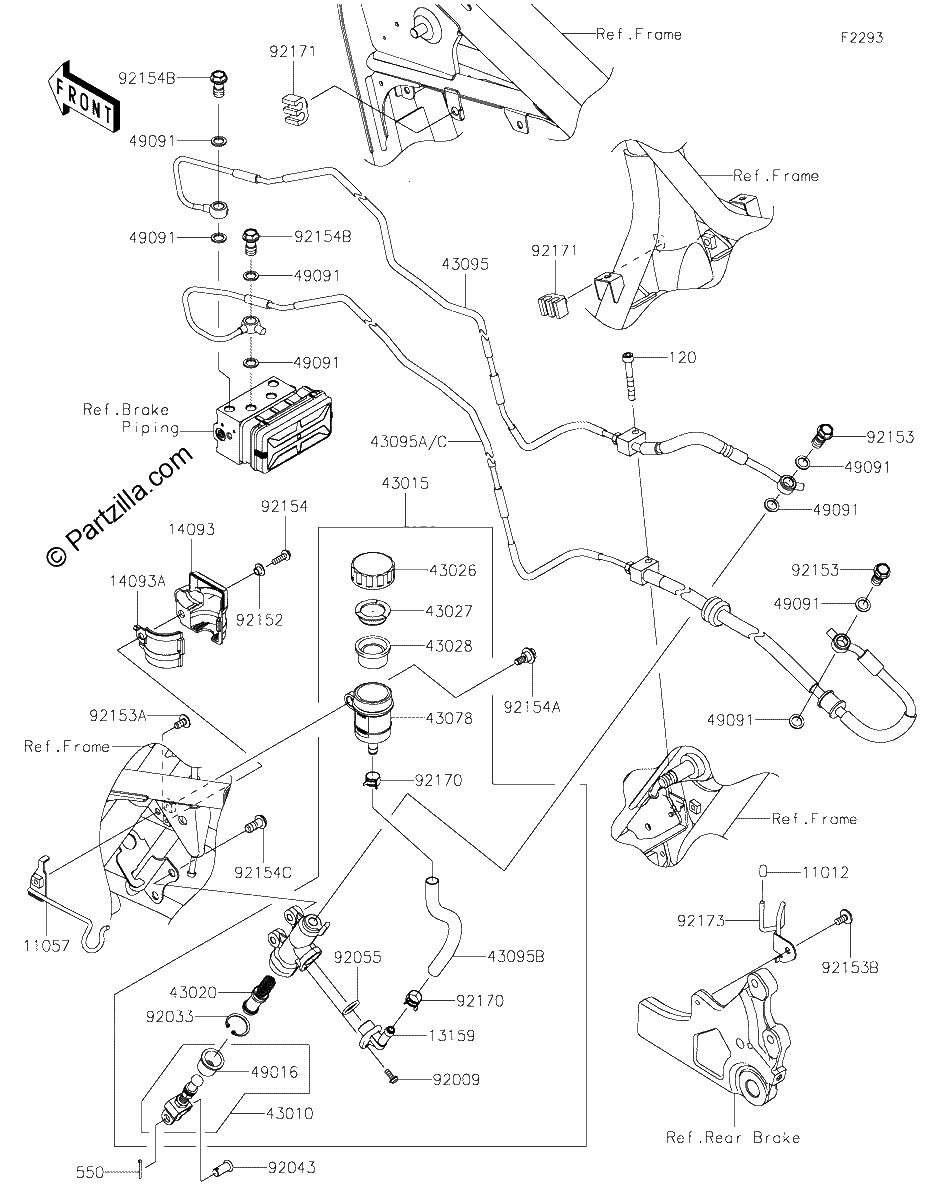 Diagrama de REAR MASTER CYLINDER