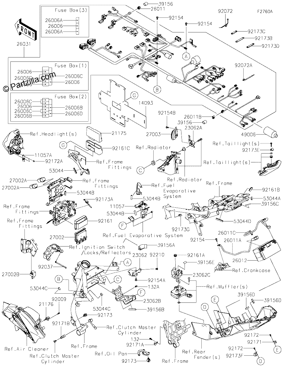 Diagrama de CHASSIS ELECTRICAL EQUIPMENT CA