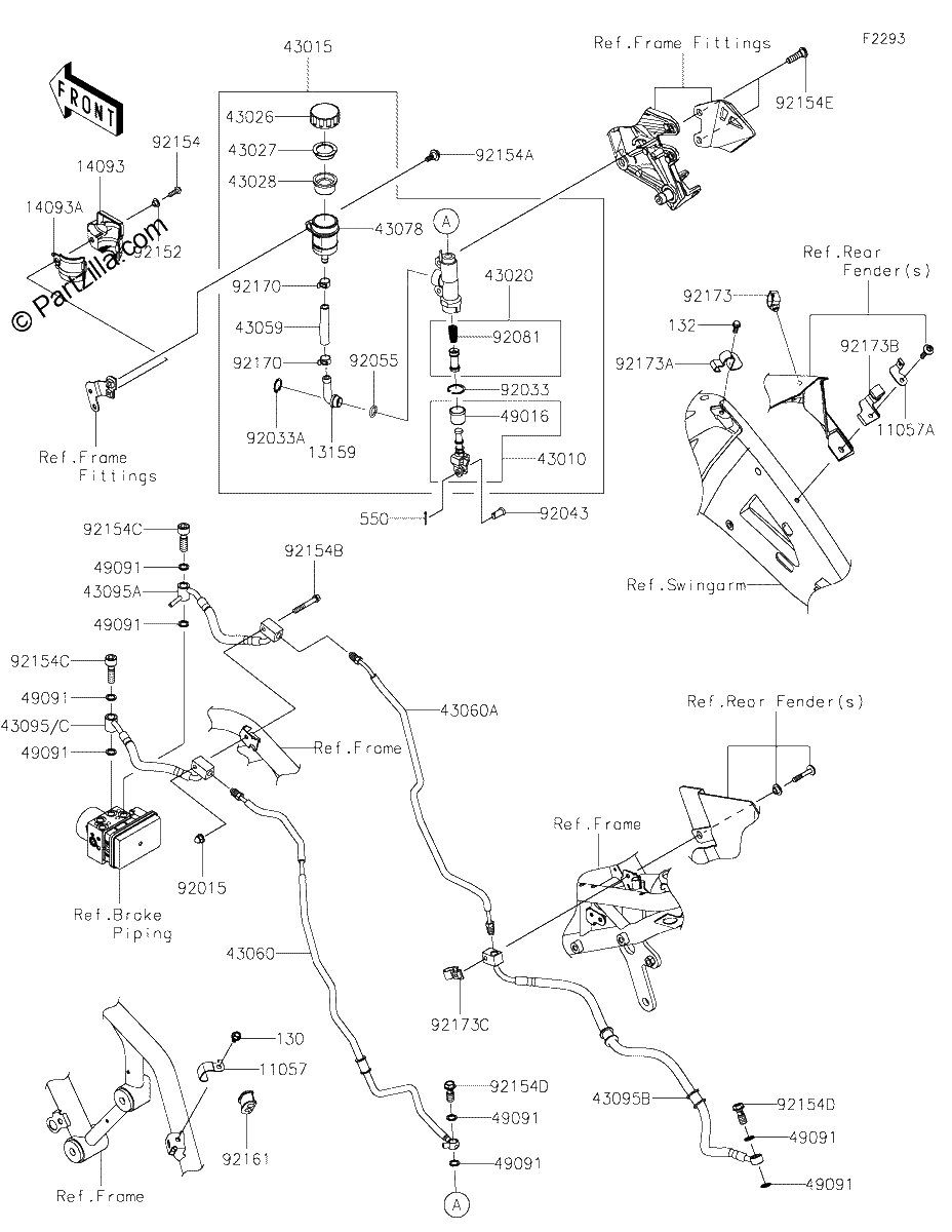 Diagrama de REAR MASTER CYLINDER