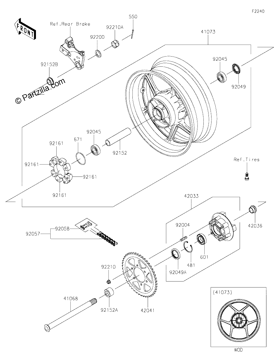 Diagrama de REAR WHEEL CHAIN