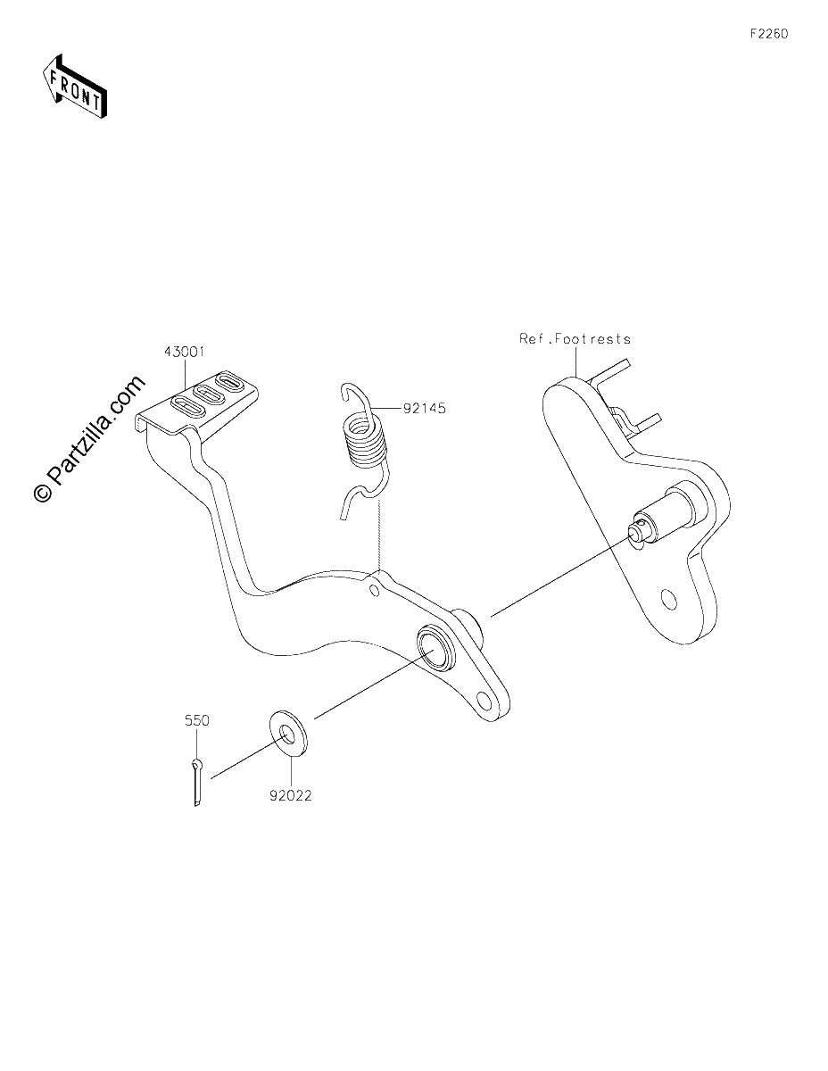 Diagrama de BRAKE PEDAL TORQUE LINK