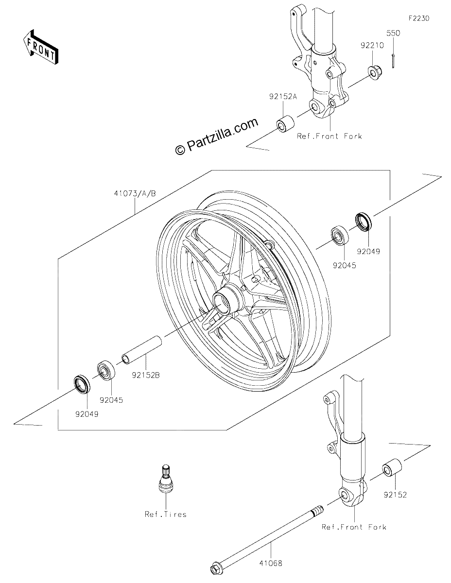Diagrama de FRONT WHEEL