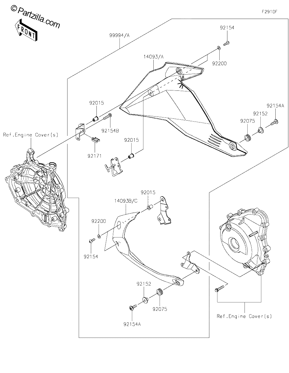 Diagrama de ACCESSORY LOWER COWLING