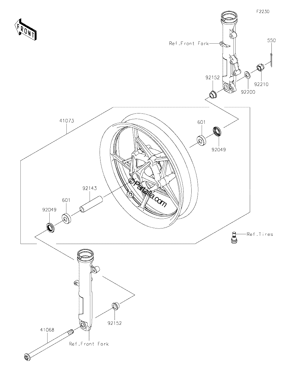 Diagrama de FRONT WHEEL