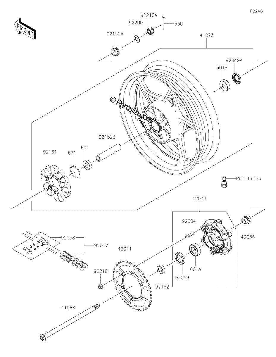 Diagrama de REAR WHEEL CHAIN