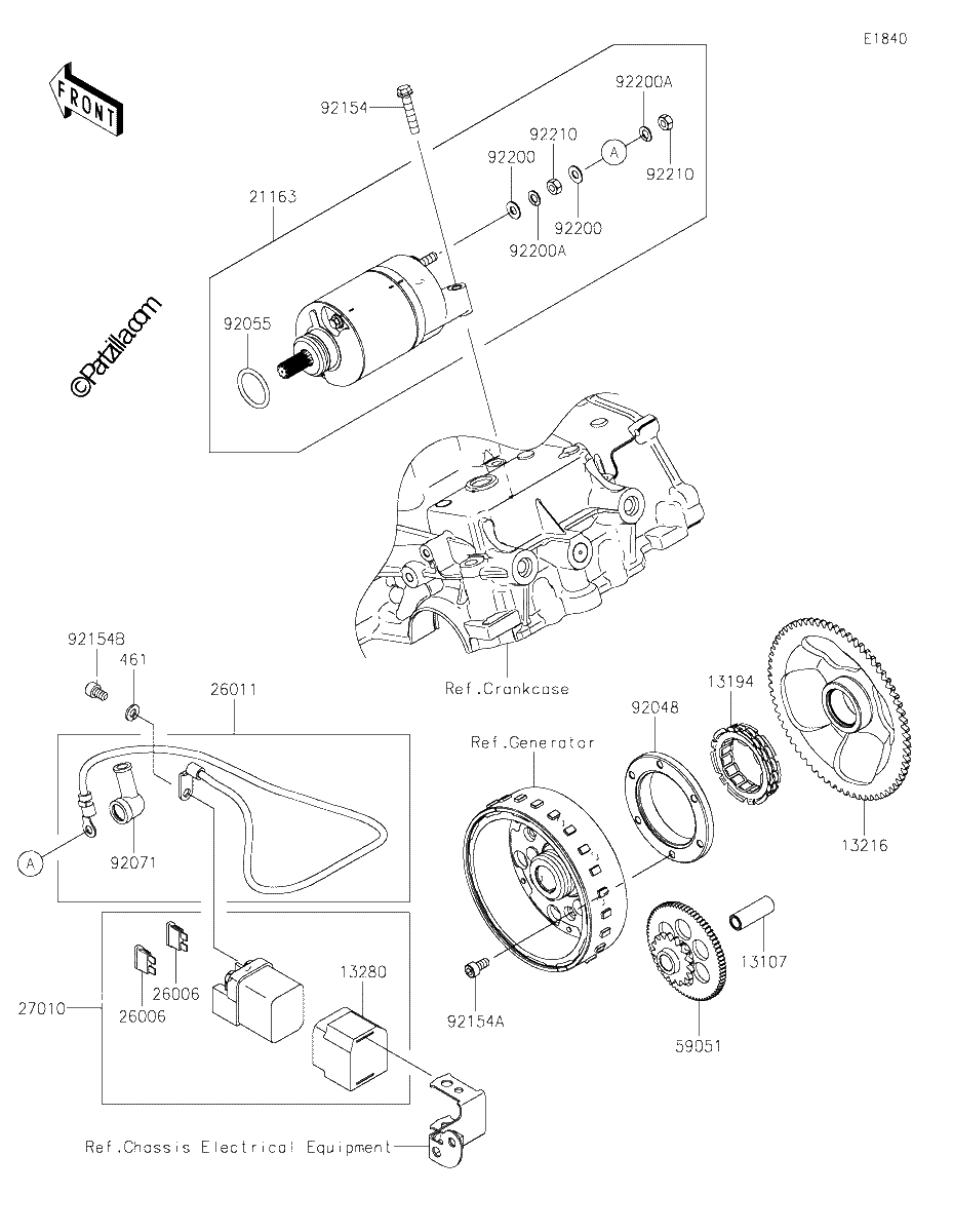Diagrama de STARTER MOTOR