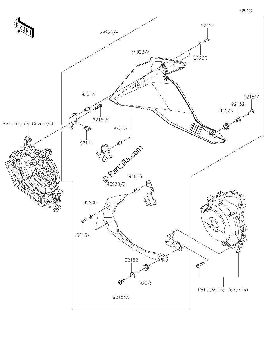 Diagrama de ACCESSORY LOWER COWLING