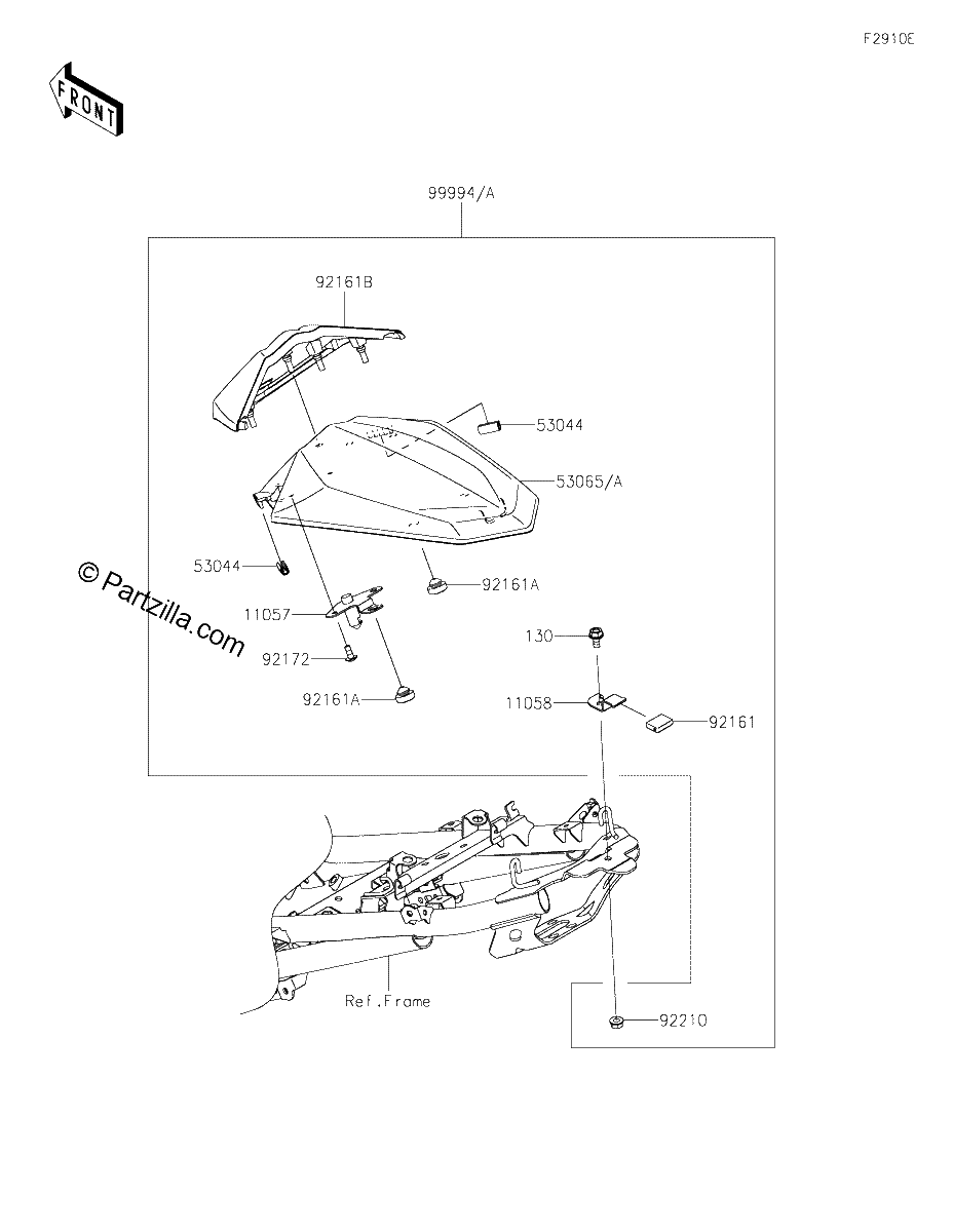 Diagrama de ACCESSORY PILLION SEAT COVER