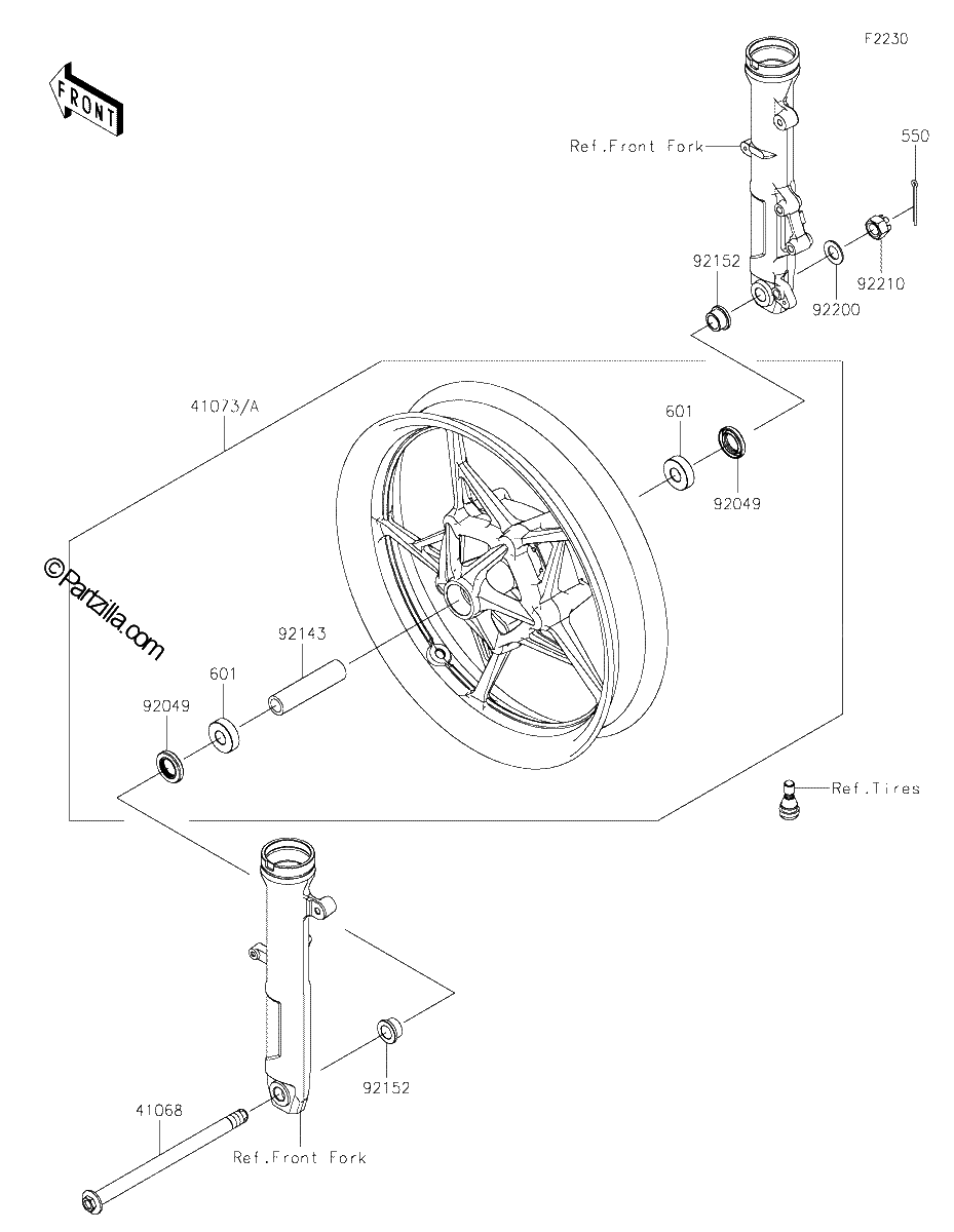 Diagrama de FRONT WHEEL