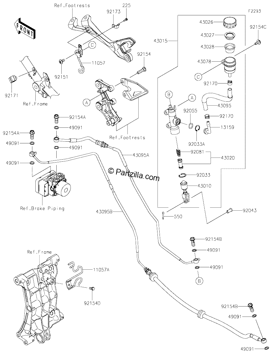 Diagrama de REAR MASTER CYLINDER
