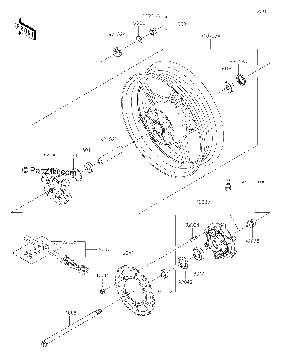 Diagrama de REAR WHEEL CHAIN