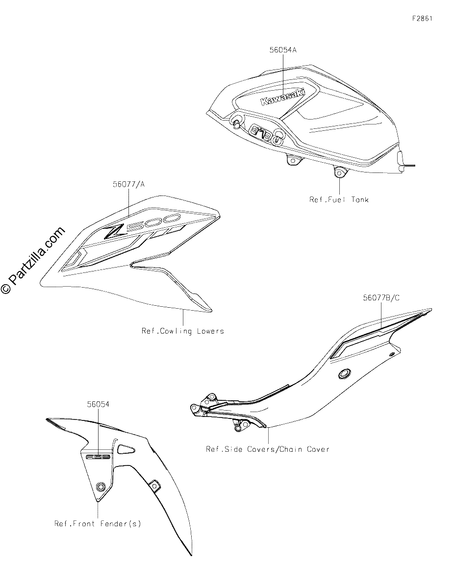 Diagrama de DECALS FRFAN FSFAL CA US