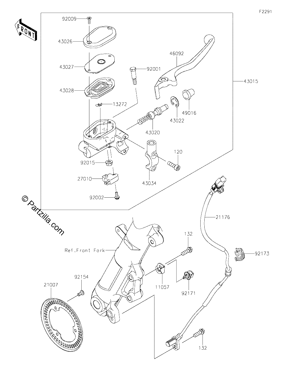 Diagrama de FRONT MASTER CYLINDER