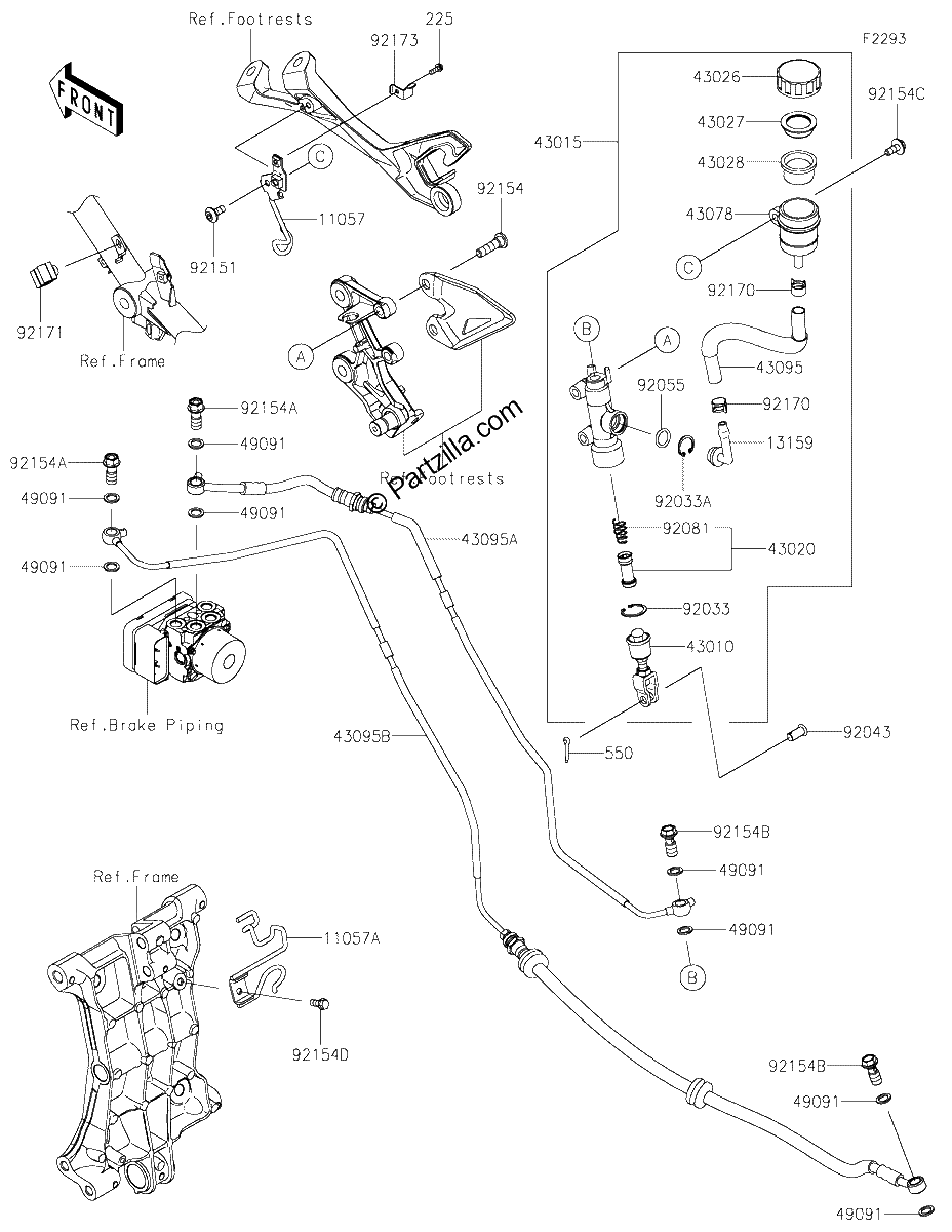 Diagrama de REAR MASTER CYLINDER