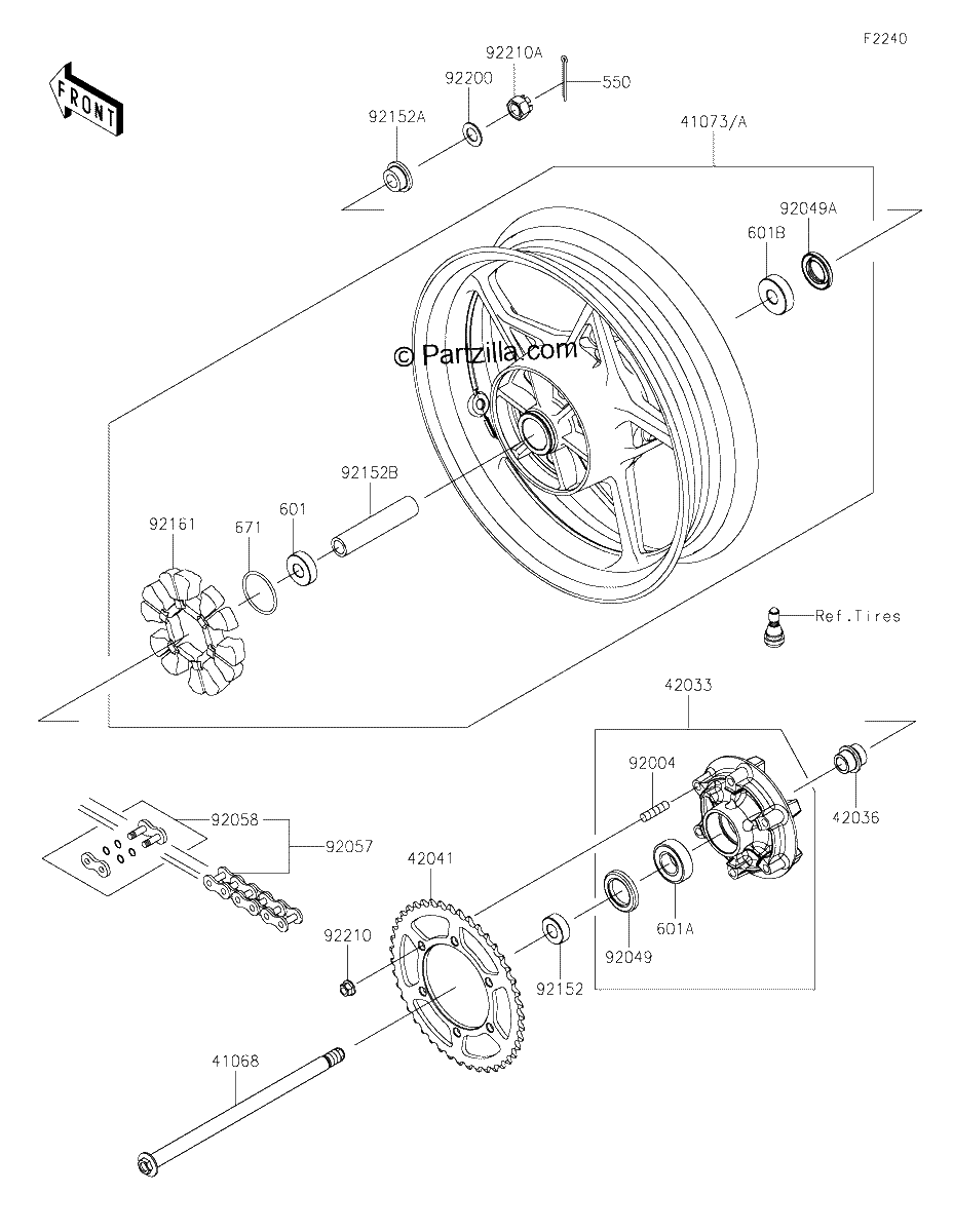 Diagrama de REAR WHEEL CHAIN