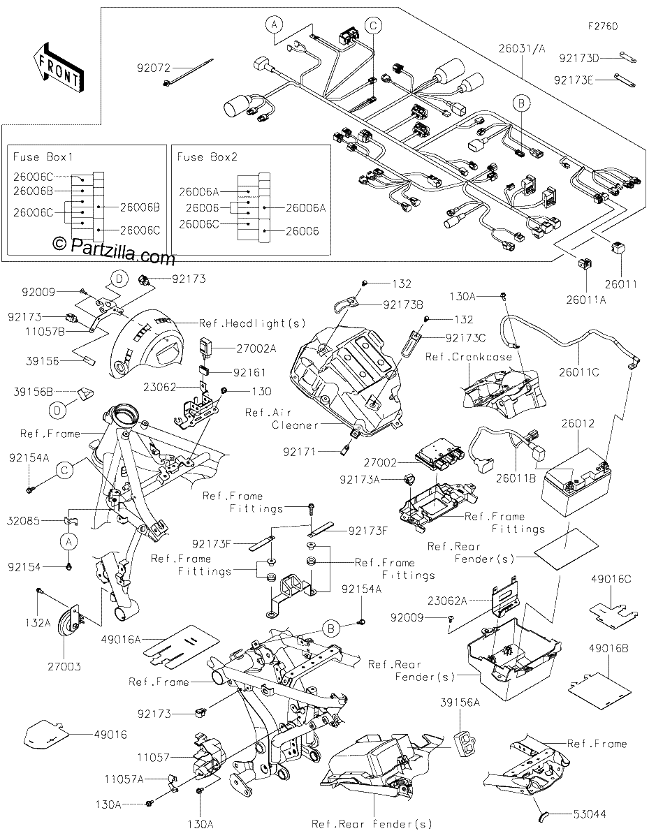 Diagrama de CHASSIS ELECTRICAL EQUIPMENT