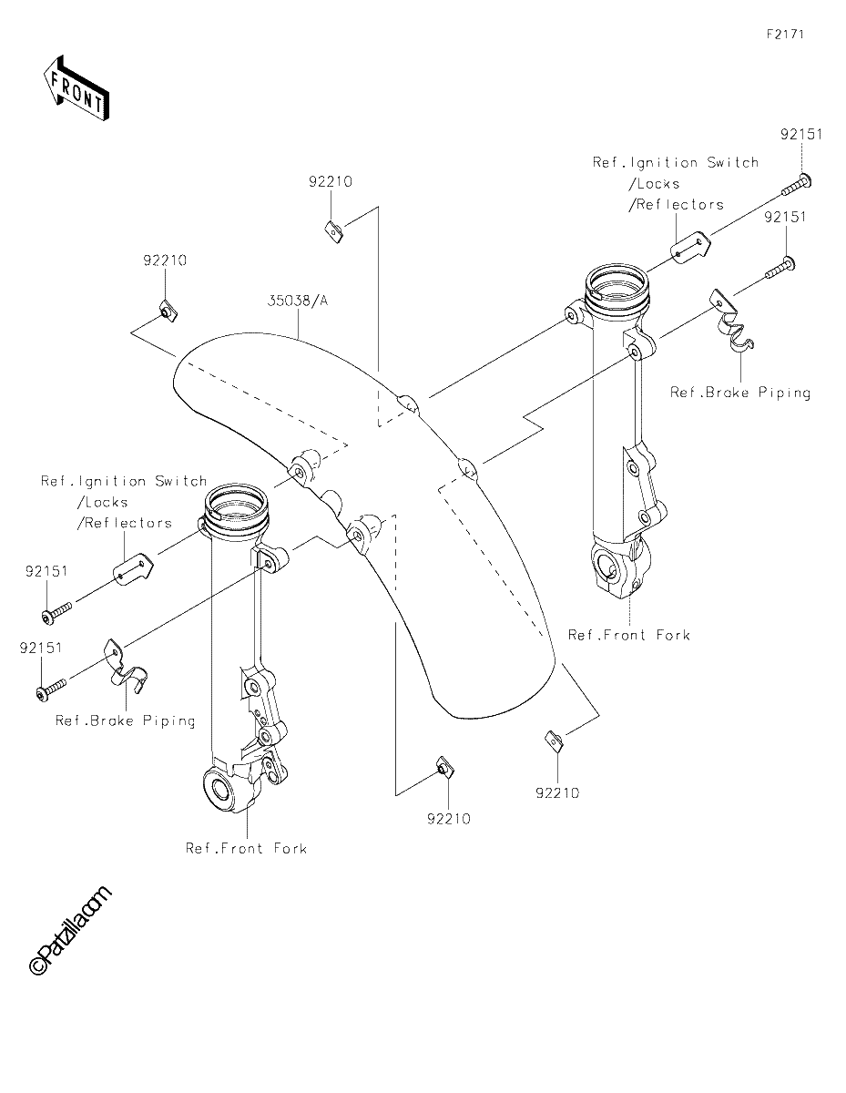 Diagrama de FRONT FENDER S