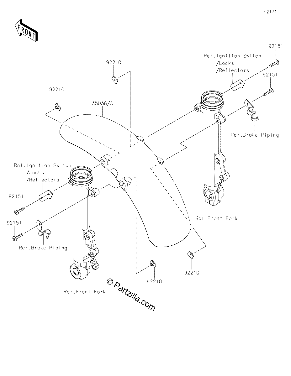 Diagrama de FRONT FENDER S