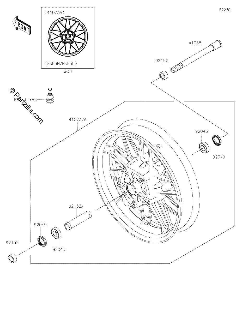 Diagrama de FRONT WHEEL