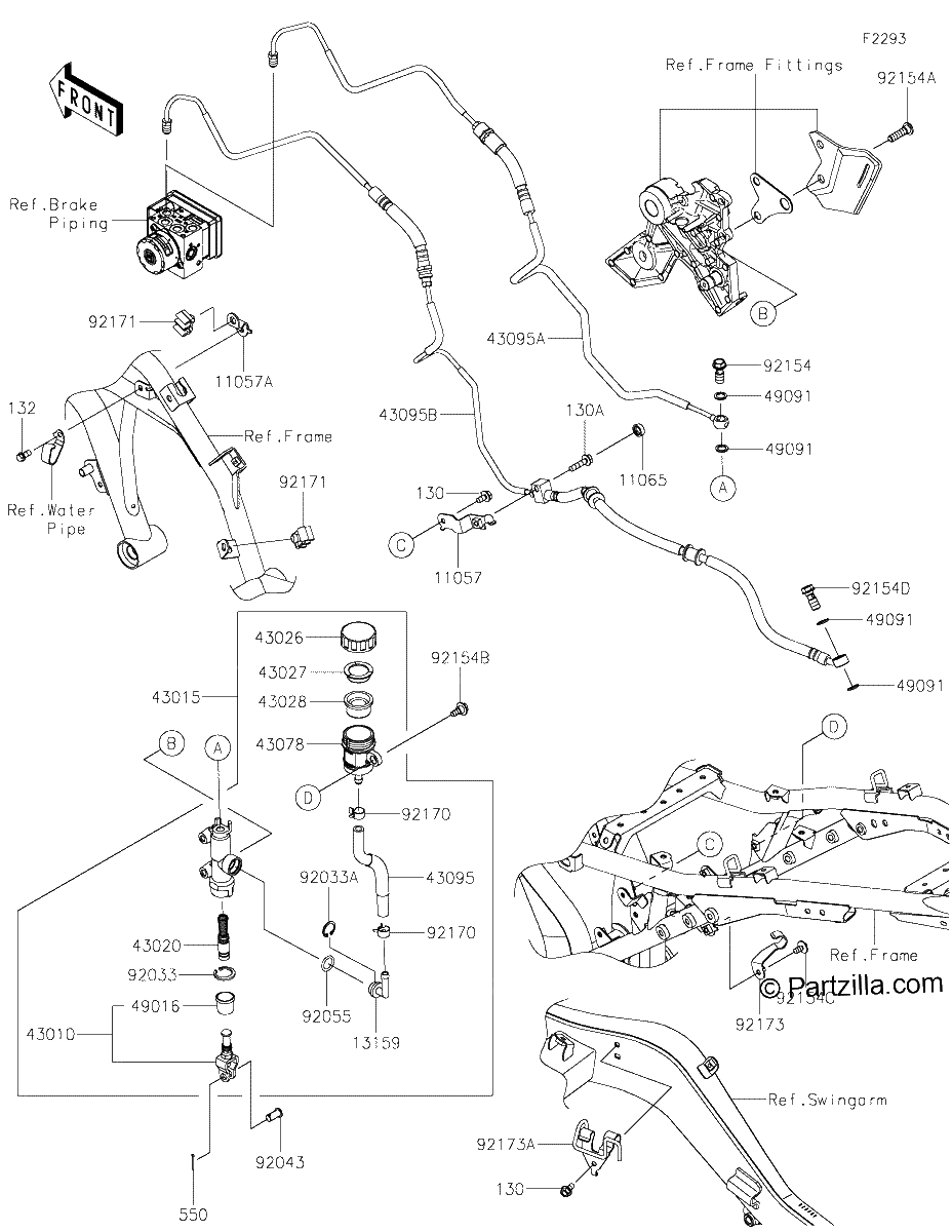 Diagrama de REAR MASTER CYLINDER