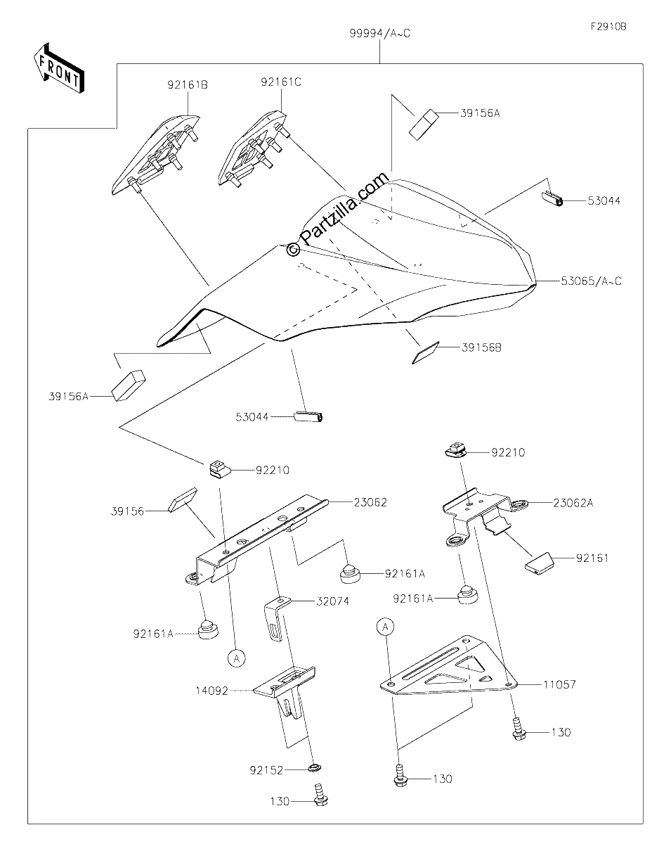 Diagrama de ACCESSORY PILLION SEAT COVER