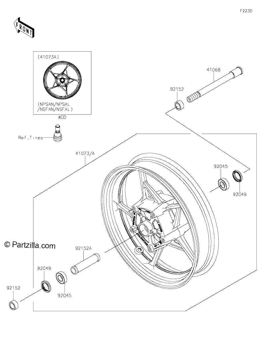 Diagrama de FRONT WHEEL
