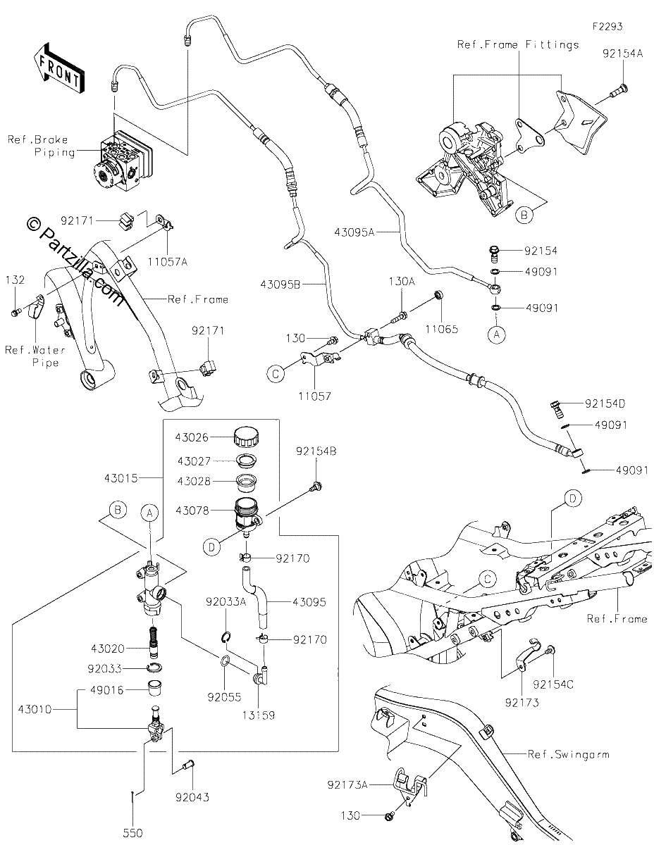 Diagrama de REAR MASTER CYLINDER