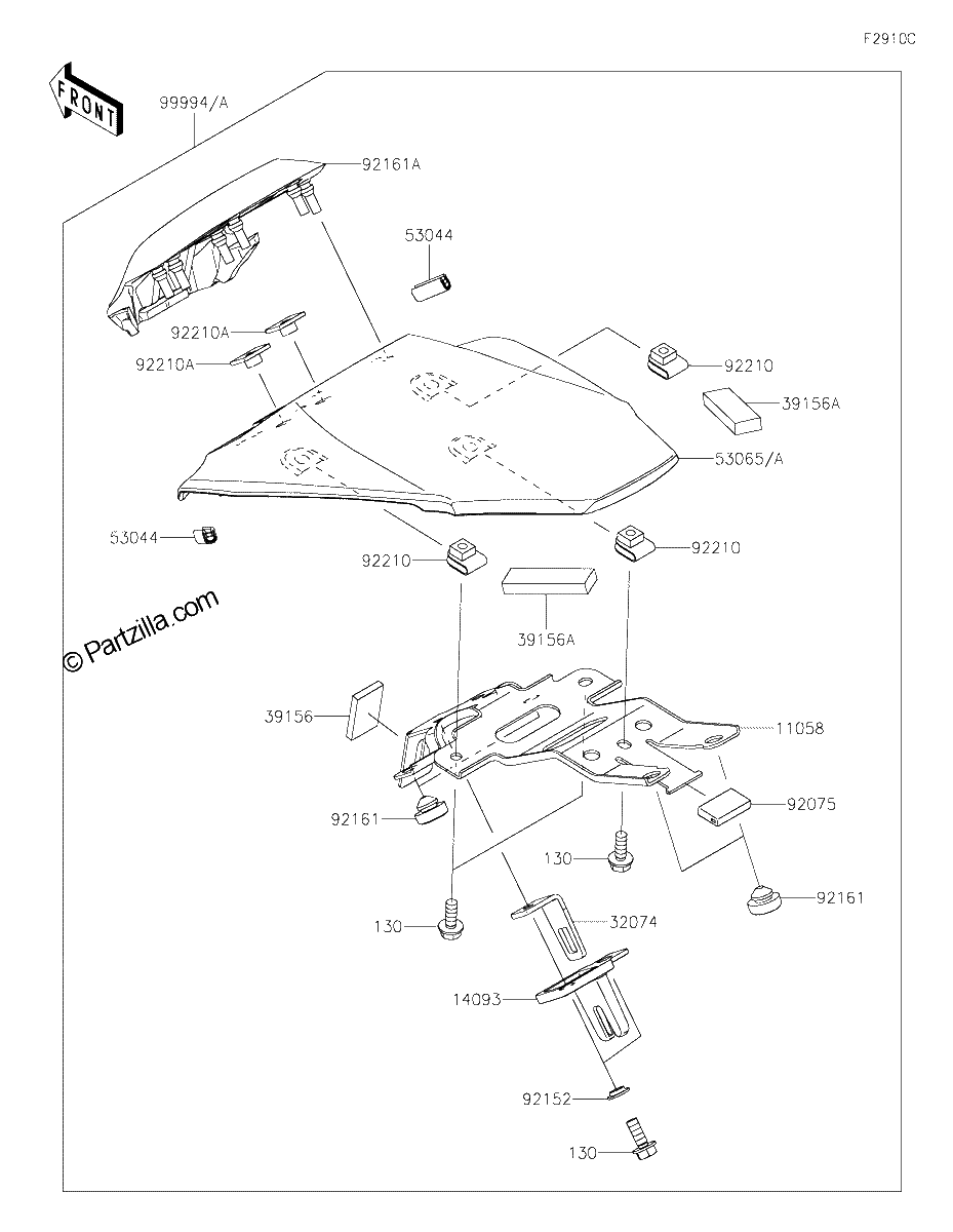 Diagrama de ACCESSORY PILLION SEAT COVER