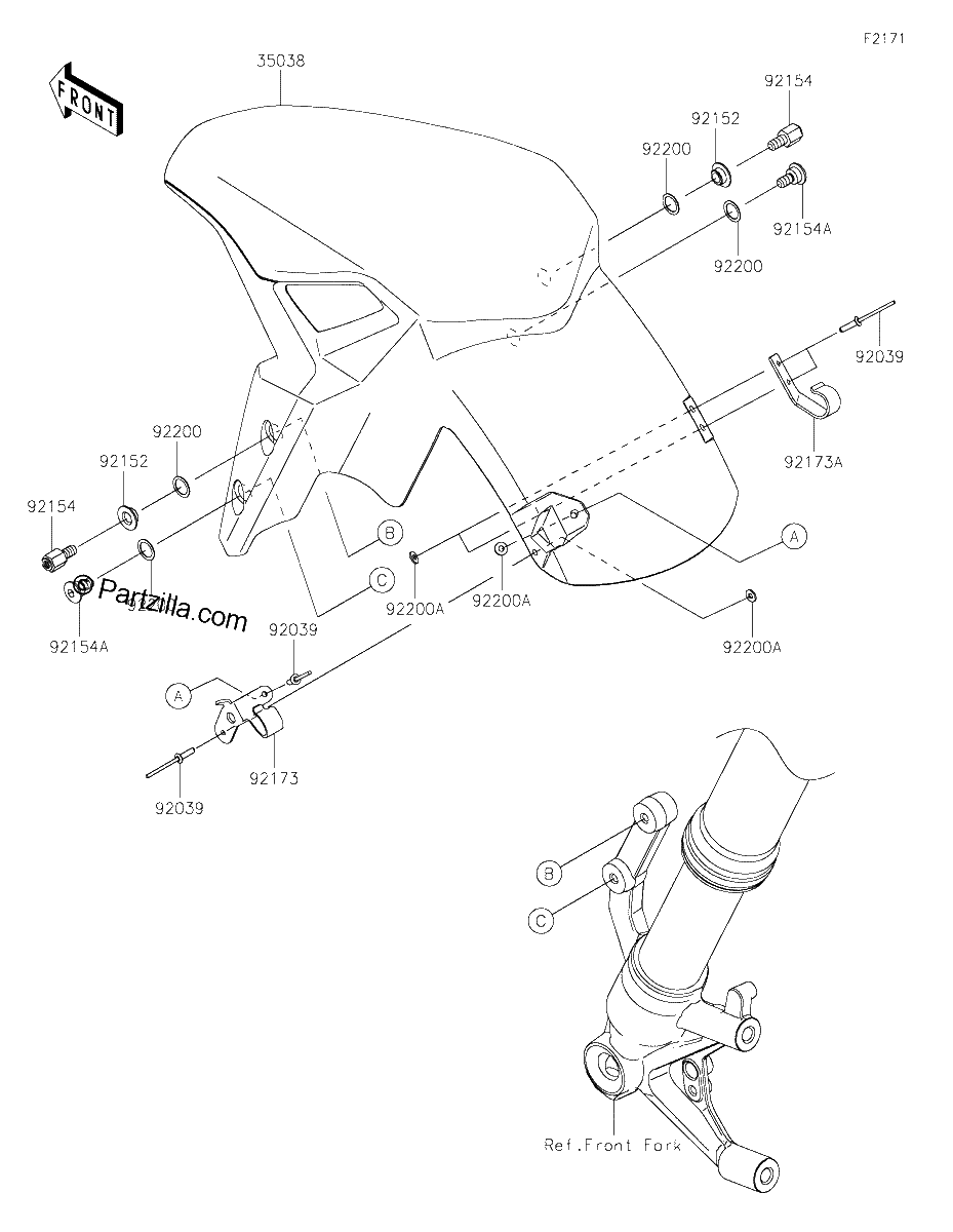 Diagrama de FRONT FENDER S