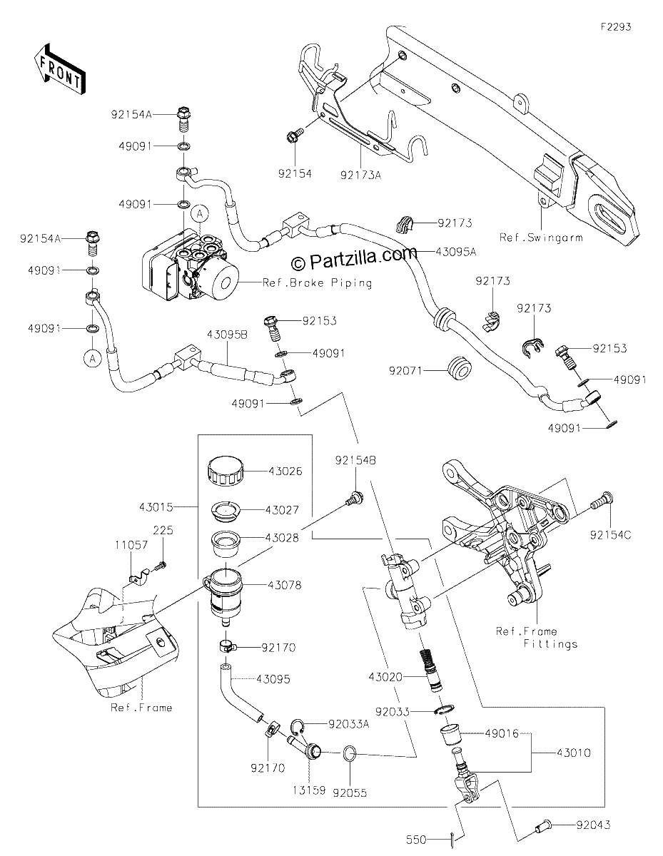 Diagrama de REAR MASTER CYLINDER