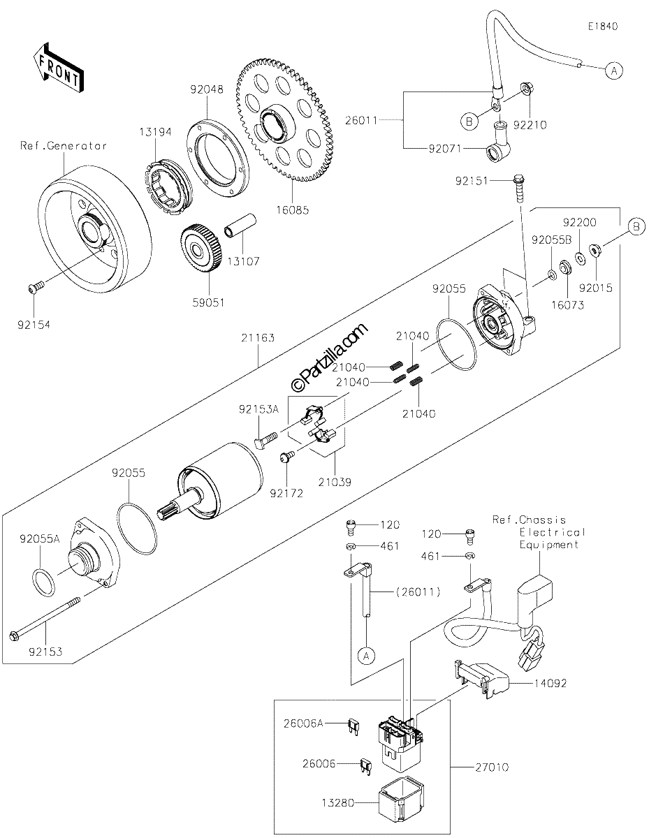 Diagrama de STARTER MOTOR