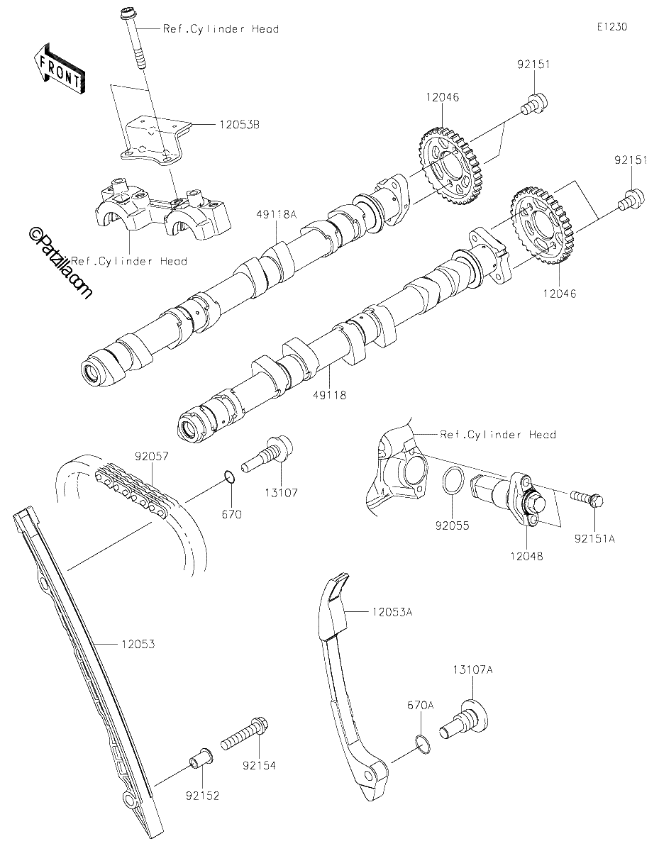Diagrama de CAMSHAFT S TENSIONER