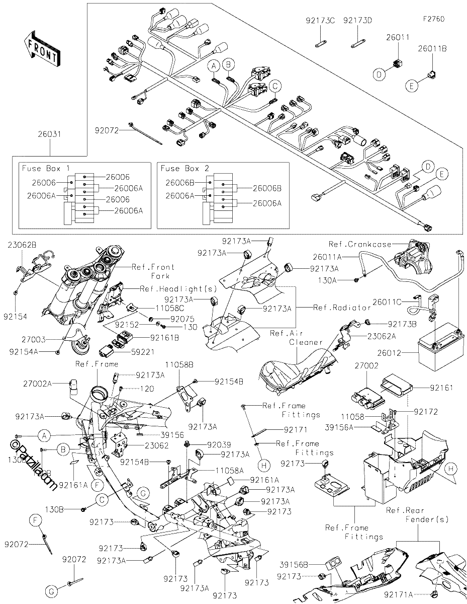 Diagrama de CHASSIS ELECTRICAL EQUIPMENT