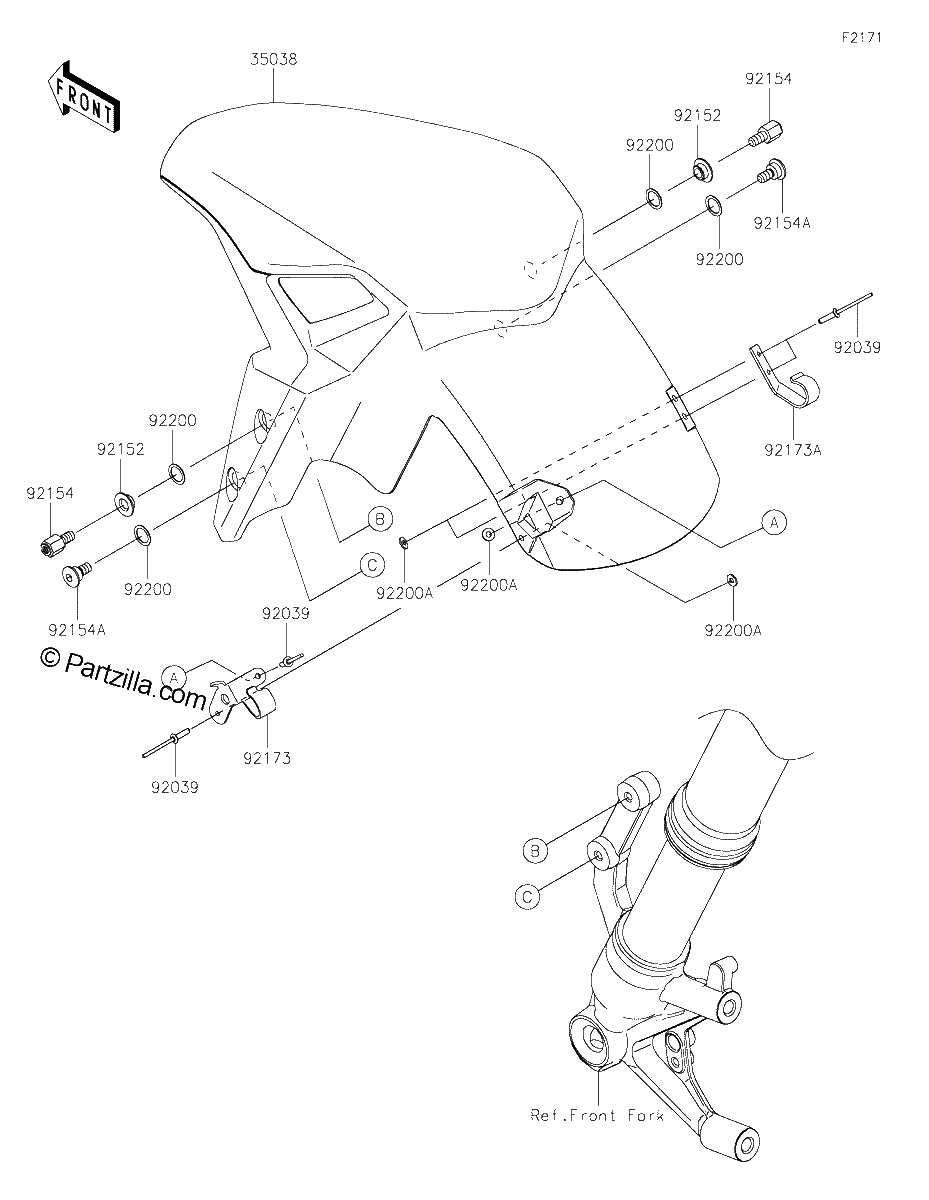 Diagrama de FRONT FENDER S
